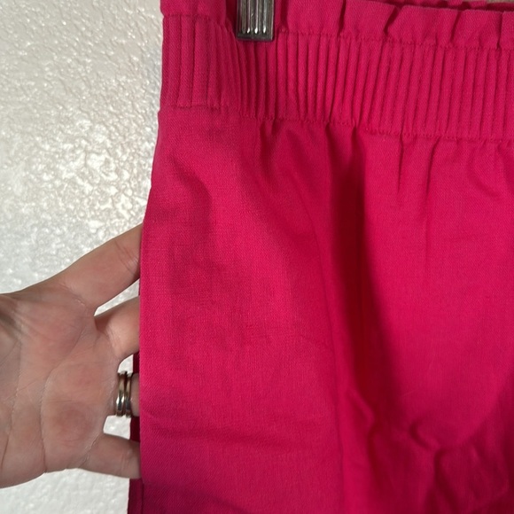 J. Crew Pink Linen Cotton Blend Scallop Mini Skirt Size 10 - Picture 2 of 8